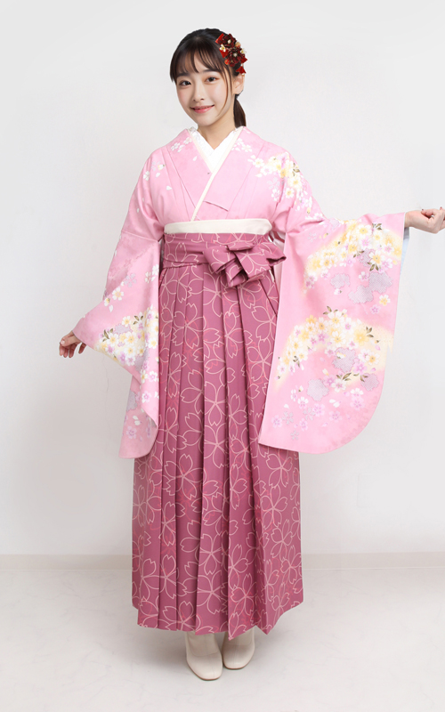 袴ピンク紫