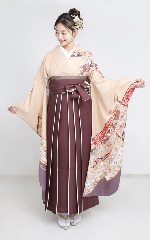 袴茶振袖