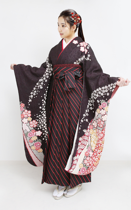 袴黒振袖